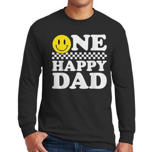 One Happy Dude Dad 1st Birthday Family Matching Men Long Sleeve T-Shirt - Father's Day Fun