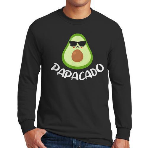 Papacado Avocado Dad Daddy Father's Day Men Long Sleeve T-Shirt - Father's Day Fun
