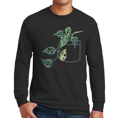 Plant Dad Plant Mom Grow Monstera Adansonii Urban Gardener Men Long Sleeve T-Shirt - Father's Day Fun