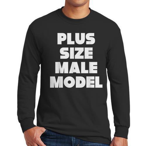Plus Size Male Model Fat Guy Or Dad BOD Men Long Sleeve T-Shirt - Father's Day Fun