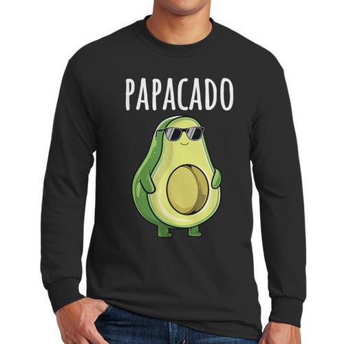 Pregnancy Announcement Shirts Men Dad Papacado Men Long Sleeve T-Shirt - Father's Day Fun