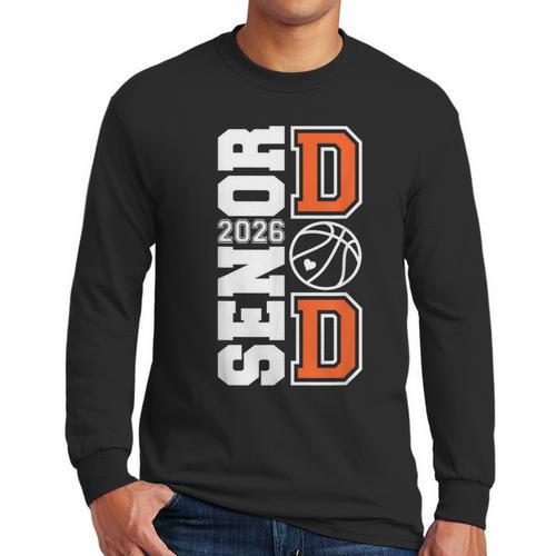 Proud Dad Of A 2026 Senior Graduate Basketball Senior 26 Men Long Sleeve T-Shirt - Father's Day Fun