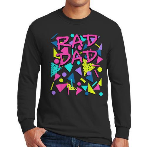 Rad Dad 80s Throwback Men Long Sleeve T-Shirt - Father's Day Fun