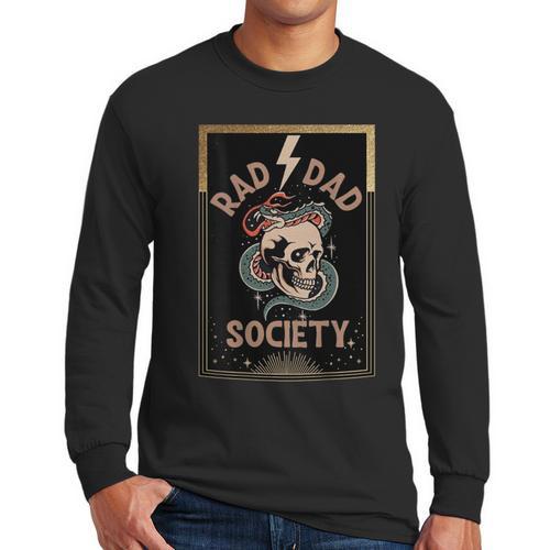 Rad Dad Society Cool Dad Club Dad Life Tee Fathers Day Men Long Sleeve T-Shirt - Father's Day Fun
