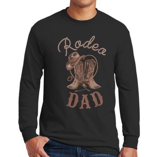 Rodeo Dad Western Cowboy Birthday Boy Family Matching Party Men Long Sleeve T-Shirt - Father's Day Fun