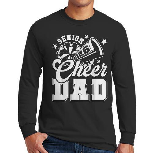 Senior Cheer Dad 2026 Proud Cheerleader Dad Class Of 2026 Men Long Sleeve T-Shirt - Father's Day Fun