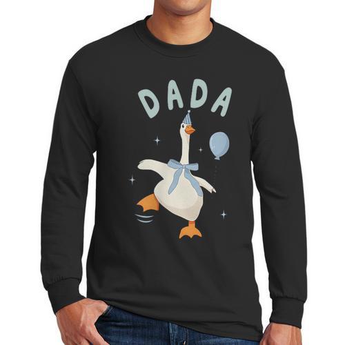 Silly Dada Silly Goose Mom Birthday Family Matching Party Men Long Sleeve T-Shirt - Father's Day Fun