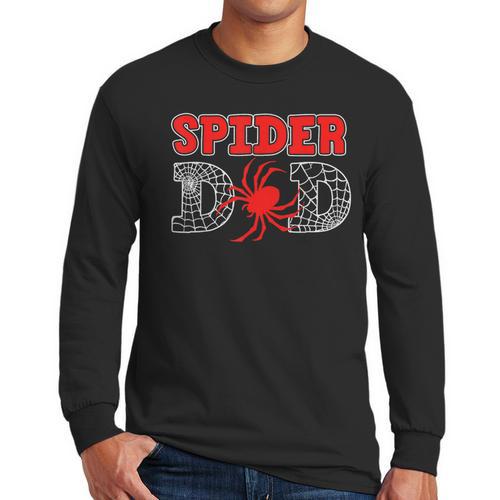 Spider Dad Spidey Birthday Family Matching Kid Daddy Spiders Men Long Sleeve T-Shirt - Father's Day Fun