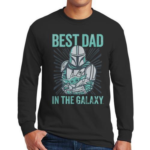 Star Wars The Mandalorian And Grogu Best Dad In The Galaxy Men Long Sleeve T-Shirt - Father's Day Fun