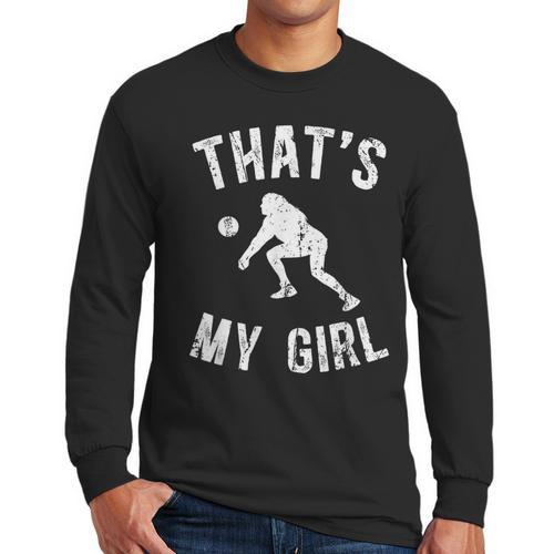 That's My Girl Volleyball Dad Of A Volleyball Player Father Men Long Sleeve T-Shirt - Father's Day Fun