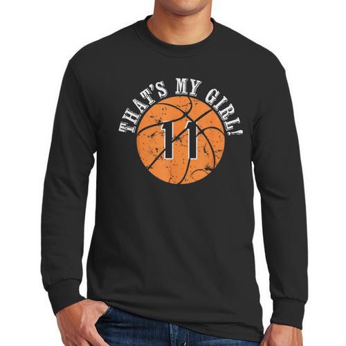 Unique That's My Girl 11 Basketball Player Mom Or Dad Men Long Sleeve T-Shirt - Father's Day Fun