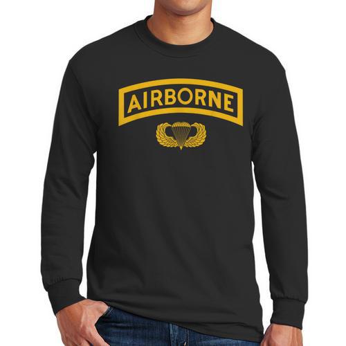 Vintage Airborne Veteran Paratrooper For Men Dad T-Shirt Men Long Sleeve T-Shirt - Father's Day Fun