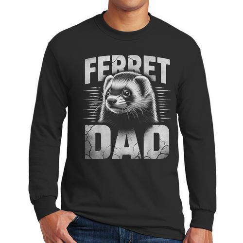 Vintage Ferret Dad Ultimate Pet Lover Ferret Owner Men Long Sleeve T-Shirt - Father's Day Fun