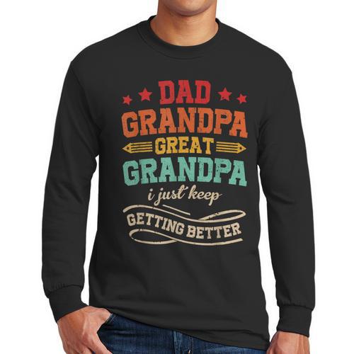 Vintage Great Grandpa For Fathers Day Dad Papa Grandpa Men Long Sleeve T-Shirt - Father's Day Fun
