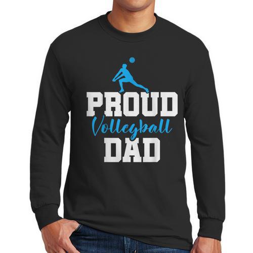Volleyball Player Team Dad Father Proud Volleyball Dad Men Long Sleeve T-Shirt - Father's Day Fun