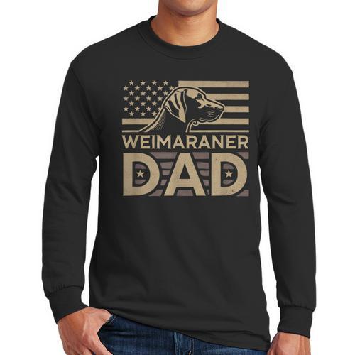 Weimaraners Lover & Weimaraner Shirts Weimaraner Dad -Adults -Kids - Small Short Sleeve V-Neck Polyester Casual Humorous Lover All Seasons Men Long Sleeve T-Shirt - Father's Day Fun