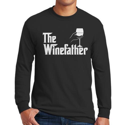 Winefather Wine Dad Dad Red Wine Wine Men Long Sleeve T-Shirt - Father's Day Fun