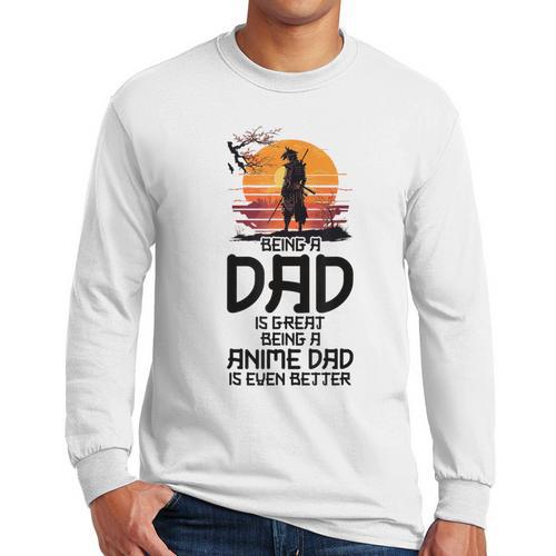 Anime Dad Jokes Father's Day Anamae Otaku Manga Japan Men Long Sleeve T-Shirt - Father's Day Fun