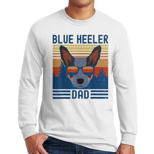 Australian Cattle Dog Blue Heeler Dad Men Long Sleeve T-Shirt - Father's Day Fun