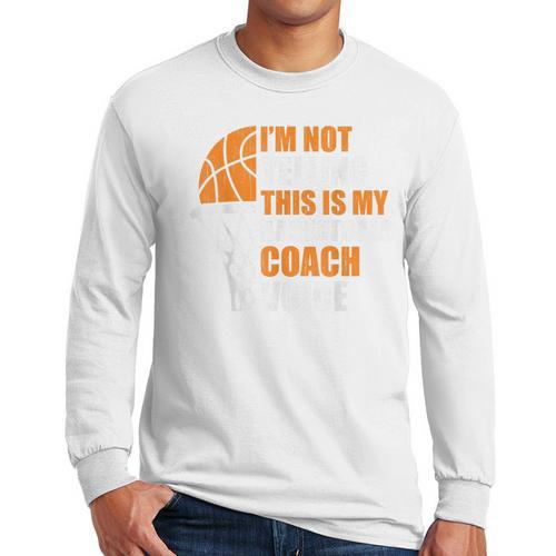 Basketball Not Yelling This Is My Basketball Coach Dad Men Long Sleeve T-Shirt - Father's Day Fun