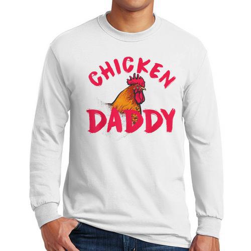 Chicken Dad Rooster Daddy Farmer Men Long Sleeve T-Shirt - Father's Day Fun