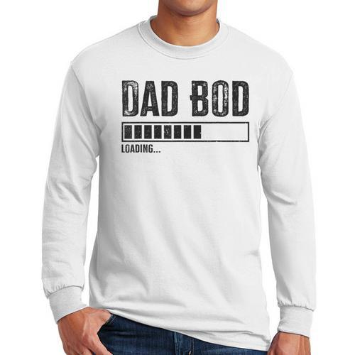 Dad BOD Loading 2024 Dad Fathers Day Baby Announcement Men Long Sleeve T-Shirt - Father's Day Fun