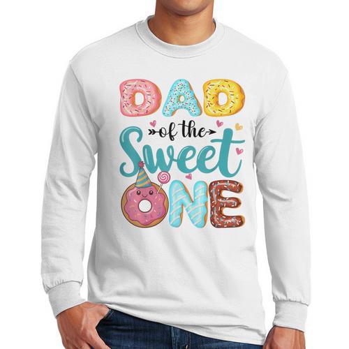 Dad Of The Sweet One 1st Birthday Girl Donut Party Men Long Sleeve T-Shirt - Father's Day Fun