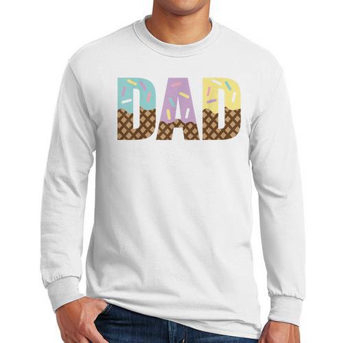 Dad Of The Sweet One Ice Cream 1st First Family Father's Day Men Long Sleeve T-Shirt - Father's Day Fun