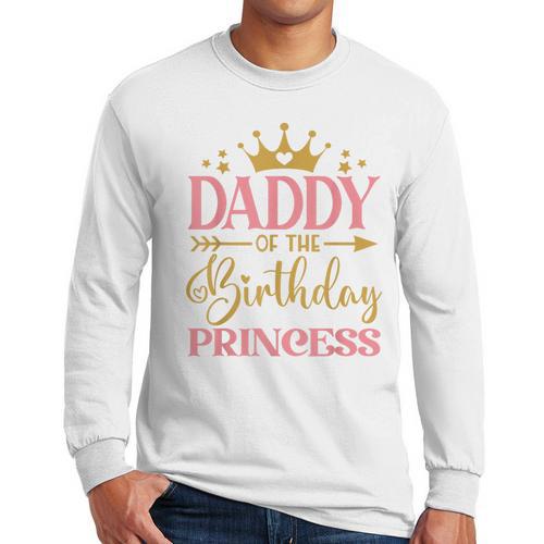 Daddy Of The Birthday For Girl 1st Birthday Princess Girl Men Long Sleeve T-Shirt - Father's Day Fun