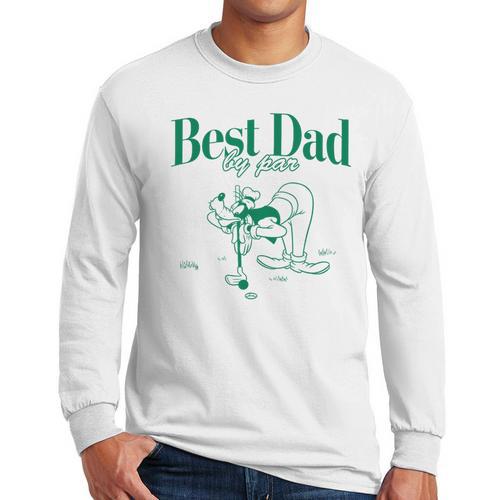 Disney Mickey & Friends Father's Day Best Dad Goofy Big Logo Men Long Sleeve T-Shirt - Father's Day Fun