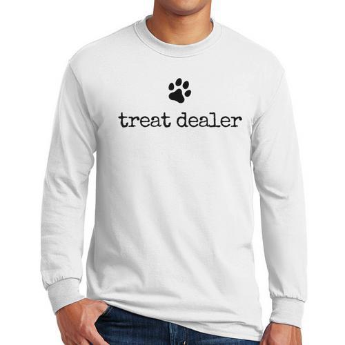 Dog Treat Dealer Vintage Pet Print Dog Dad Mom Men Long Sleeve T-Shirt - Father's Day Fun