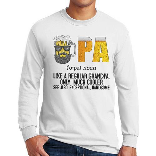 Drinking Opa Like A Regular Grandpa Much Cooler Beer Dad Men Long Sleeve T-Shirt - Father's Day Fun