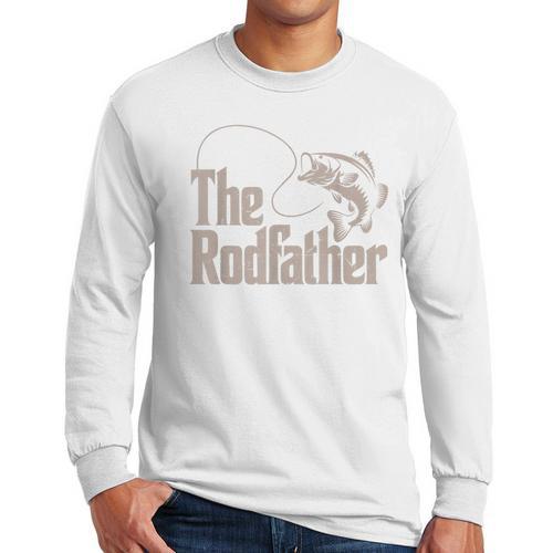 Father Day The Rodfather Dad Fishing From Daughter Son Men Long Sleeve T-Shirt - Father's Day Fun