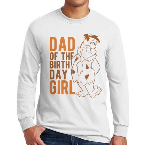 The Flintstones Fred Flintstone Dad Of The Birthday Girl Men Long Sleeve T-Shirt - Father's Day Fun