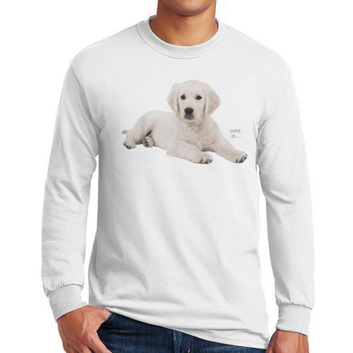 Labrador Retriever Shirt Yellow Love Lab Mom Dog Dad Men Long Sleeve T-Shirt - Father's Day Fun