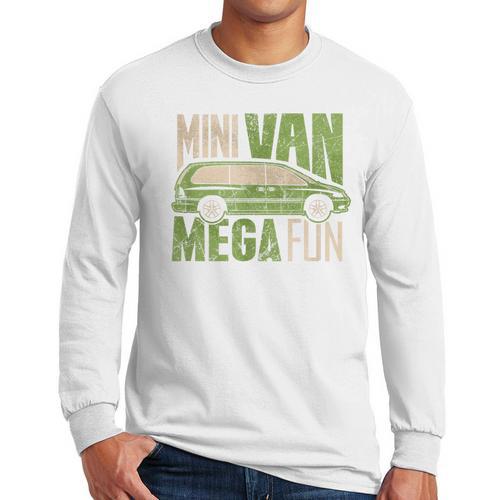 Mini Van Mega Fun Mom Dad T-Shirt Men Long Sleeve T-Shirt - Father's Day Fun