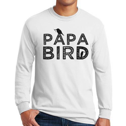 Papa Bird Father Day Dad Birds Quote Saying Men Long Sleeve T-Shirt - Father's Day Fun