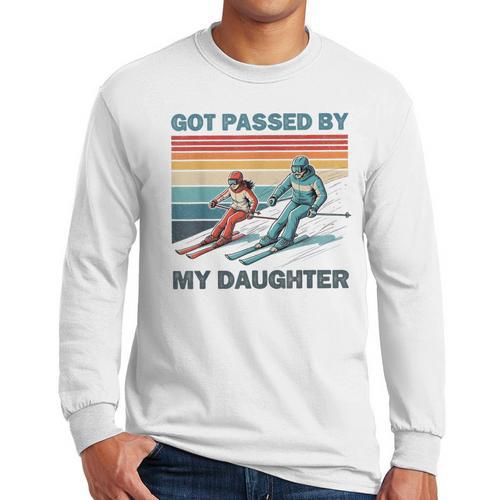Got Passed By My Daughter Skiing Dad Men Long Sleeve T-Shirt - Father's Day Fun