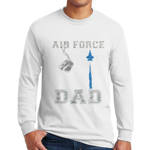 Proud Air Force Dad US Air Force Graduation Dad Men Long Sleeve T-Shirt - Father's Day Fun