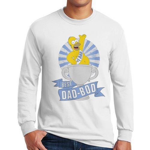 The Simpsons Father's Day Homer Best Dad BOD Men Long Sleeve T-Shirt - Father's Day Fun