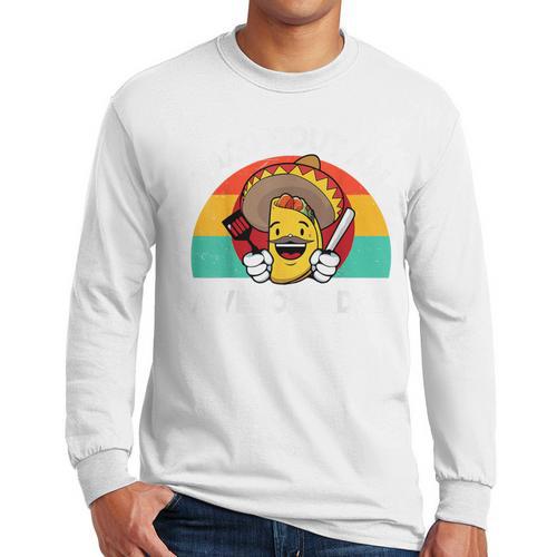 Taco Bout Awesome Dad Cinco De Mayo Mexican Men Men Long Sleeve T-Shirt - Father's Day Fun