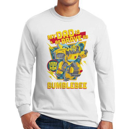 Transformers Father's Day Bumblebee My Dad Is Brave Men Long Sleeve T-Shirt - Father's Day Fun