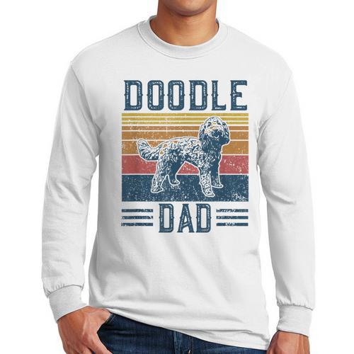 Vintage Doodle Dad Aussie Doodle & Goldendoodle Men Long Sleeve T-Shirt - Father's Day Fun