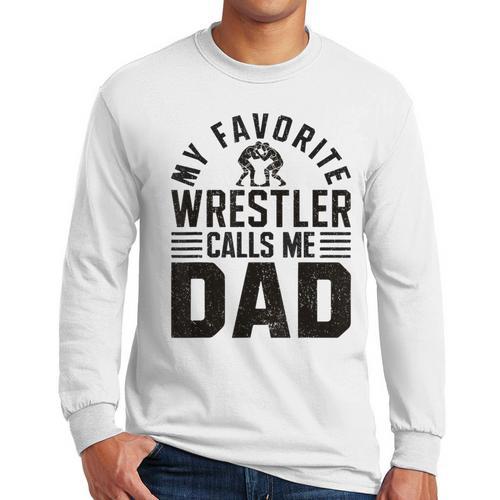 Wrestler Daddy Wrestling Dad Men Long Sleeve T-Shirt - Father's Day Fun
