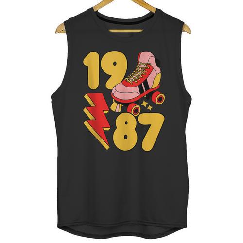 1987 Retro Roller Skate Vintage 80s Nostalgia Collector Unisex Tank Top - Figerry