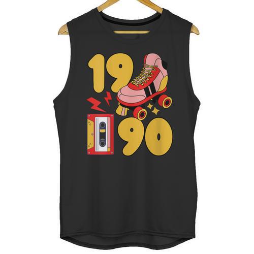 1990 Retro Raised On 90s Music Old School Nostalgia Punk Unisex Tank Top - Figerry