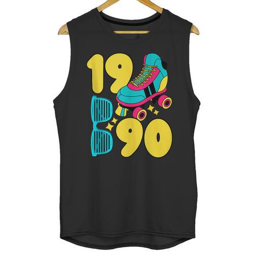 1990 Retro Raised In The 90s Old School Nostalgia Vibes Unisex Tank Top - Figerry