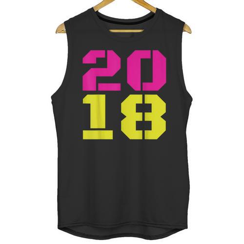 2018 Big Neon Numbers For The New Year Or Graduation Unisex Tank Top - Best Gift Smart