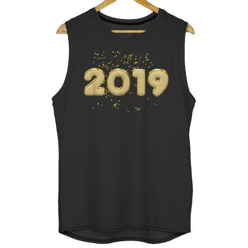 2019 Gold Confetti Graduation T Shirt High School College Unisex Tank Top - Best Gift Smart