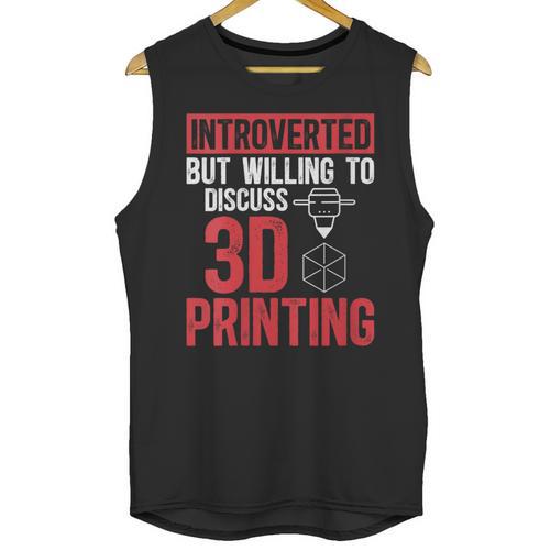 3D Printer Introvert 3D Printing Unisex Tank Top - Raresse